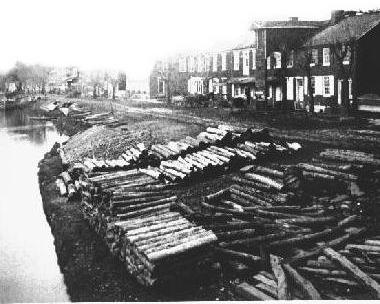 Logging operation along Front Street